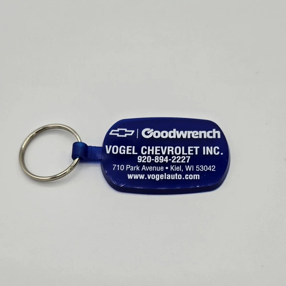 Goodwrench Vogal Chevrolet Keyring Keychain Key‎ Fob Blue White